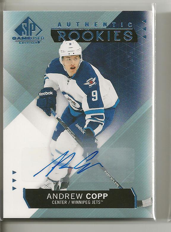 2015-16 SP Game Used Autographs Blue #169 Andrew Copp E