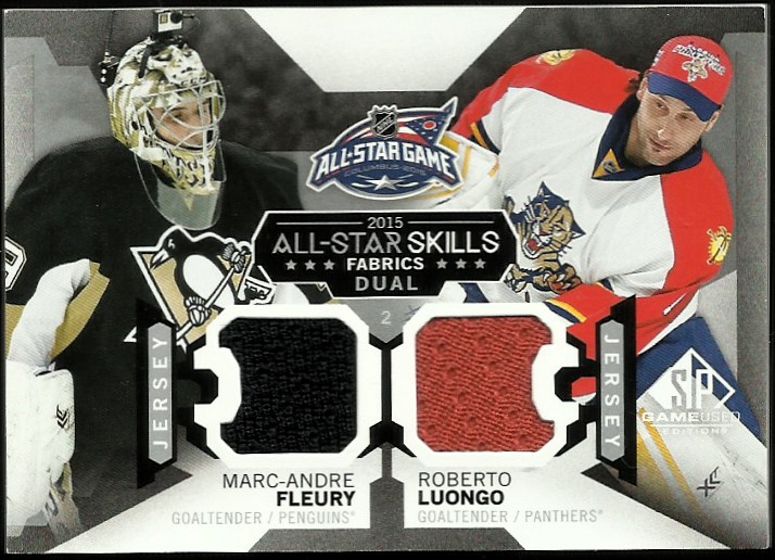 2015-16 SP Game Used All-Star Skills Dual Fabrics #AS221 Marc-Andre Fleury/Roberto Luongo
