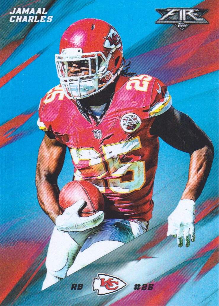 2015 Topps Fire Blue #6A Jamaal Charles
