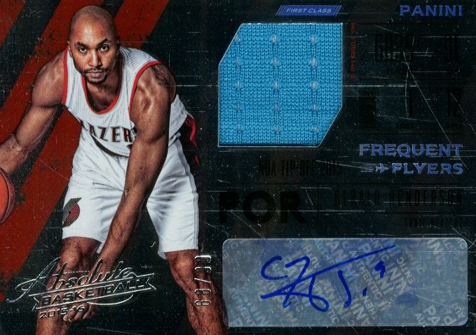 2015-16 Absolute Memorabilia Frequent Flyer Material Autographs #FRGH Gerald Henderson/99