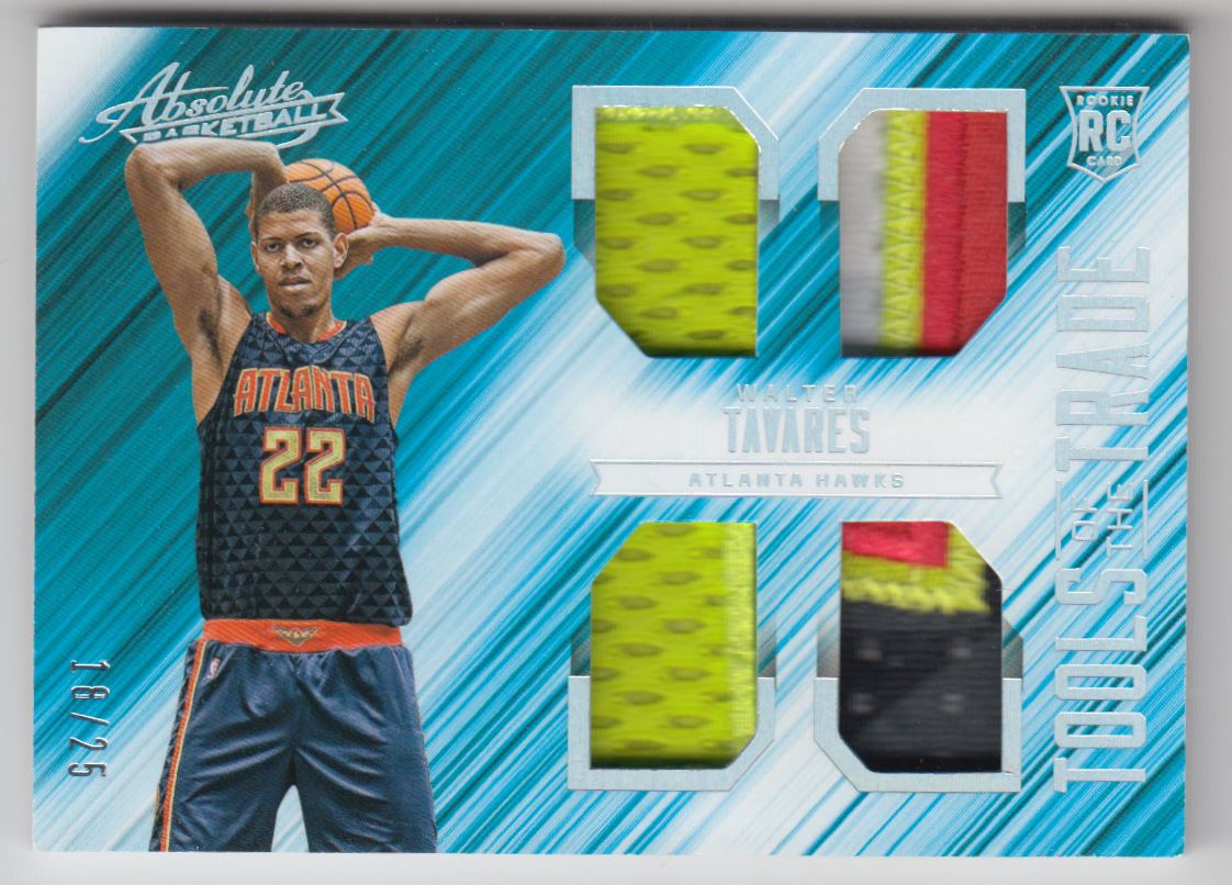2015-16 Absolute Memorabilia Tools of the Trade Rookie Materials Quad Prime #TTMWT Walter Tavares