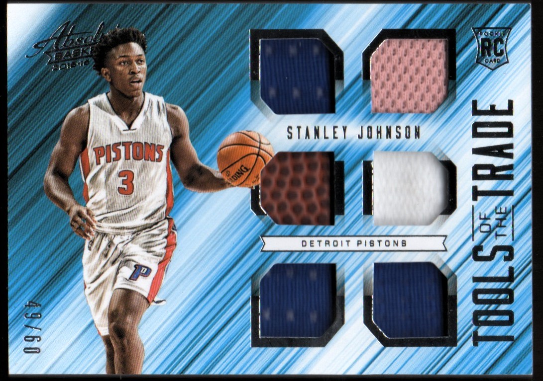 2015-16 Absolute Memorabilia Tools of the Trade Rookie Materials Six #8 Stanley Johnson