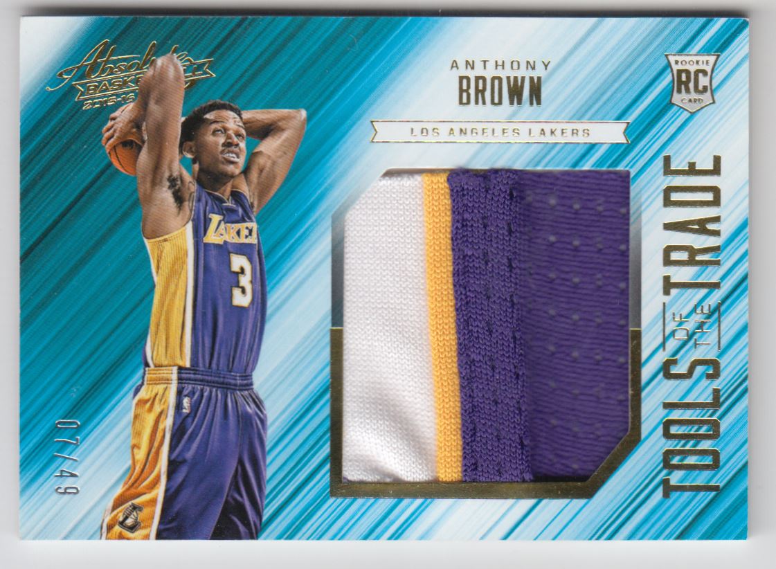 2015-16 Absolute Memorabilia Tools of the Trade Rookie Materials Jumbo Prime #31 Anthony Brown