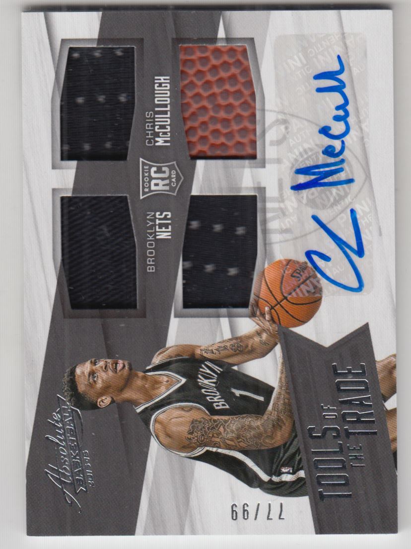 2015-16 Absolute Memorabilia Tools of the Trade Rookie Autograph Materials #TTJCM Chris McCullough