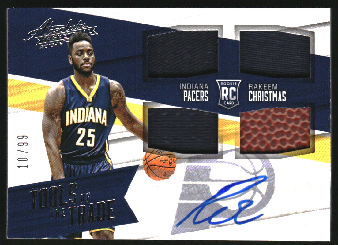 2015-16 Absolute Memorabilia Tools of the Trade Rookie Autograph Materials #TTJRC Rakeem Christmas
