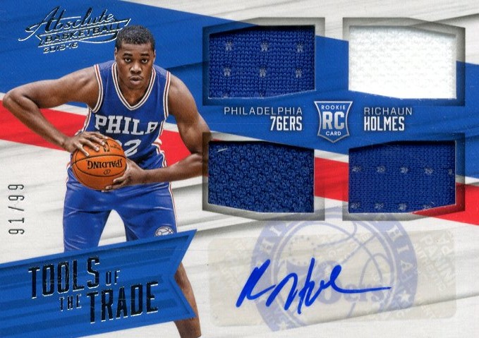 2015-16 Absolute Memorabilia Tools of the Trade Rookie Autograph Materials #TTJRH Richaun Holmes