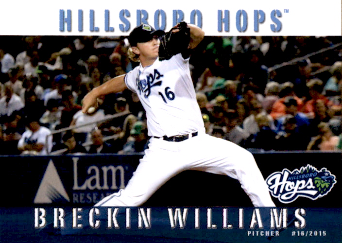 2015 Hillsboro Hops Grandstand #41 Breckin Williams