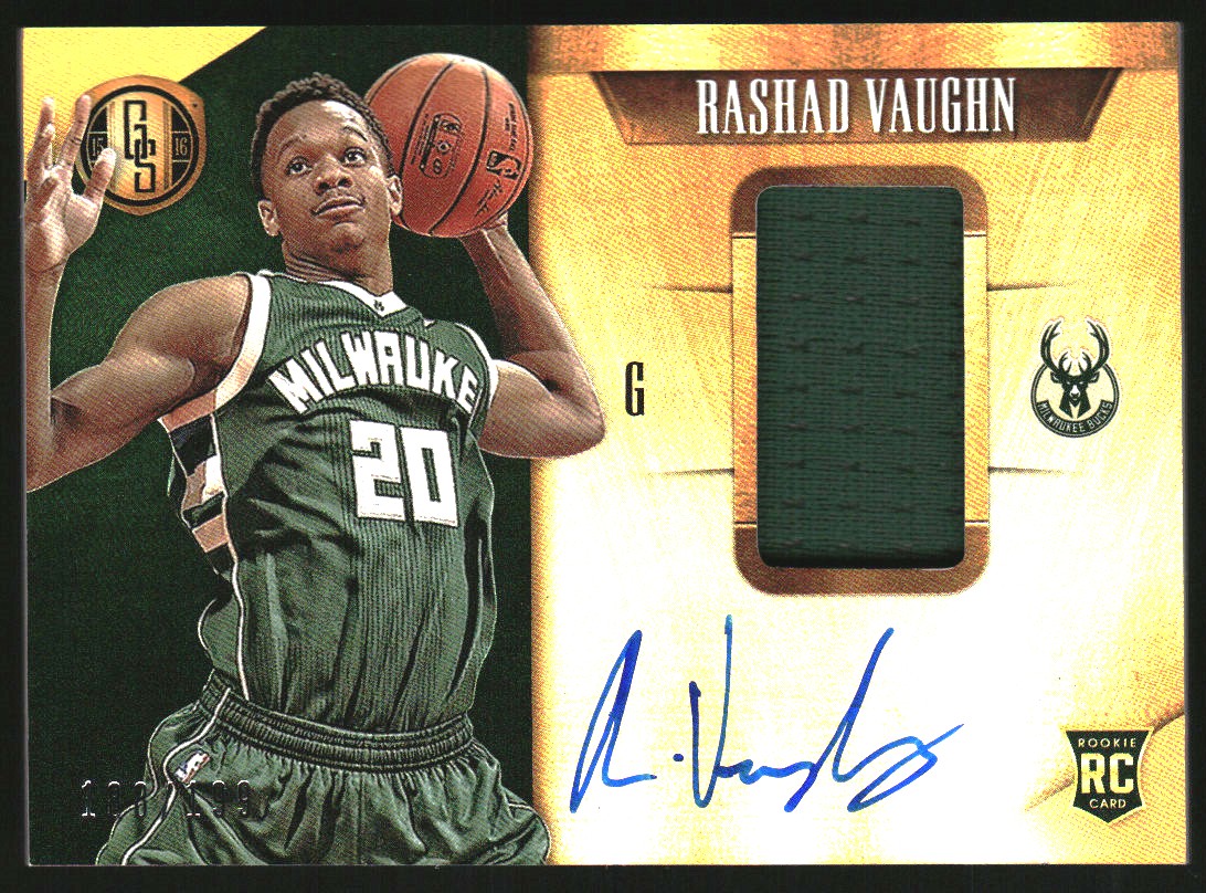 2015-16 Panini Gold Standard #202 Rashad Vaughn JSY AU/199 RC