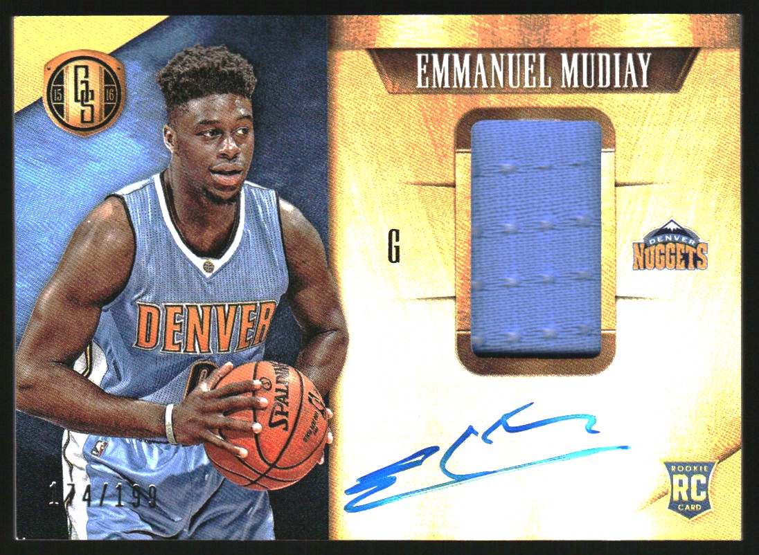 2015-16 Panini Gold Standard #229 Emmanuel Mudiay JSY AU/199 RC