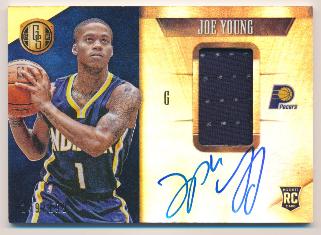2015-16 Panini Gold Standard #232 Joe Young JSY AU/199 RC