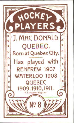 1911-12 C55 #8 Jack MacDonald RC back image