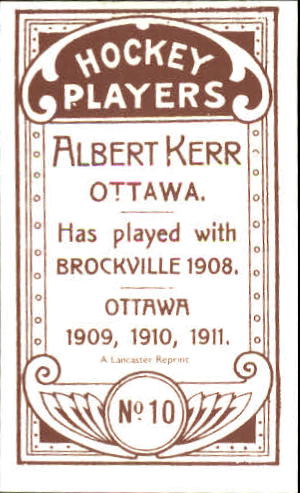 1911-12 C55 #10 Albert Kerr RC back image