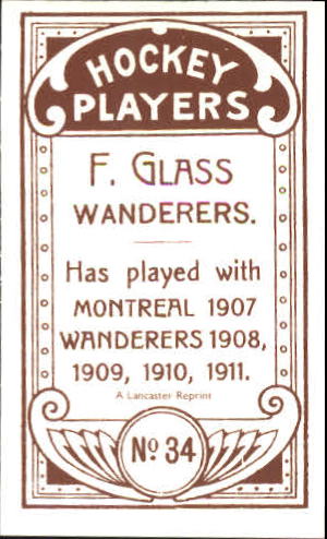 1911-12 C55 #34 Frank Glass back image