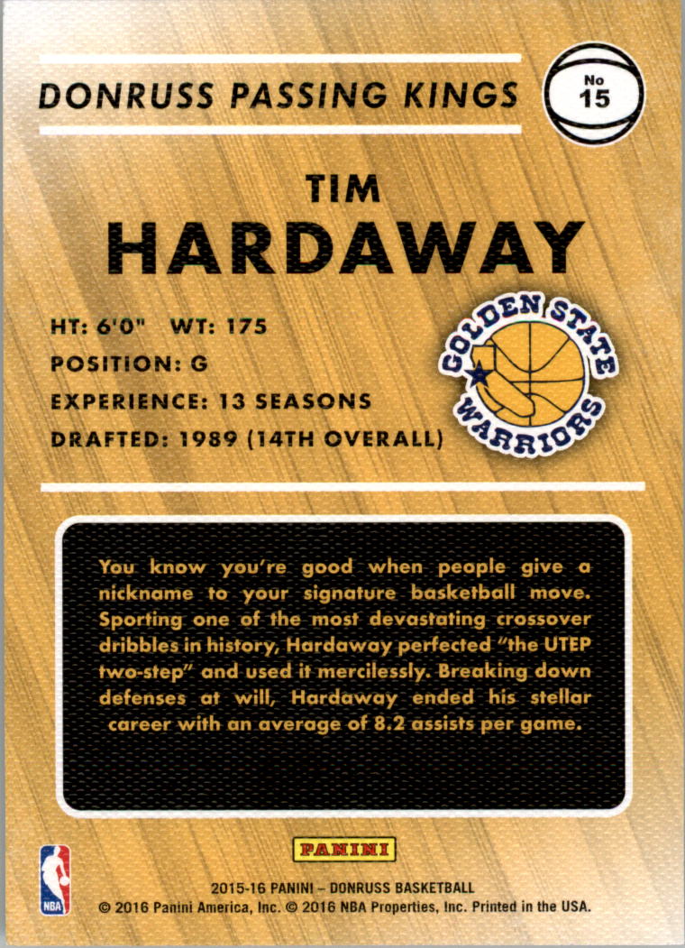 2015-16 Donruss Passing Kings #15 Tim Hardaway