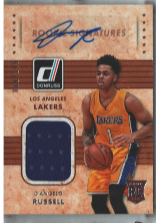 2015-16 Donruss Rookie Material Signatures #2 D'Angelo Russell