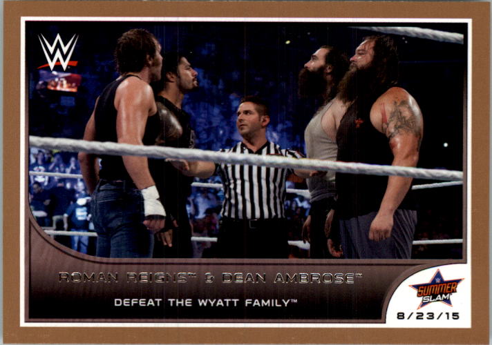 2016 Topps Wwe Road To Wrestlemania Bronze 76 Roman Reigns Dean