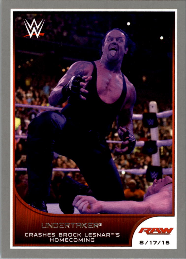 Undertaker #74 WWE Road to combat 2016 TOPPS TRADING CARD
