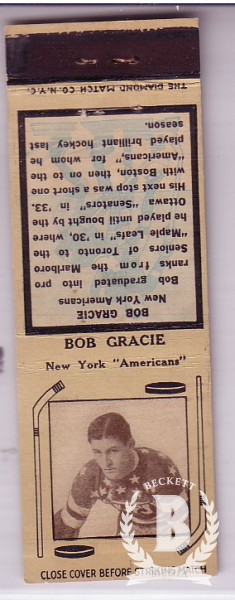 1935-36 Diamond Matchbooks Tan 1 #26 Bob Gracie