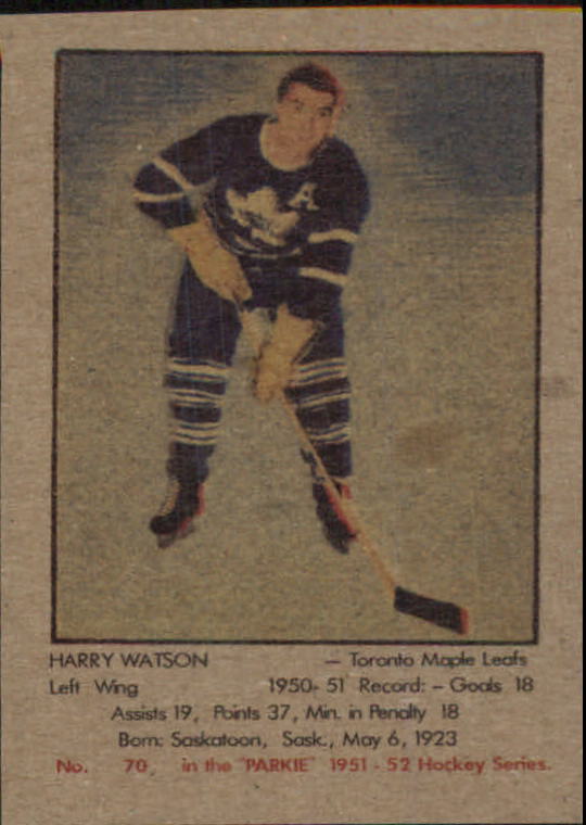 1951-52 Parkhurst #70 Harry Watson RC