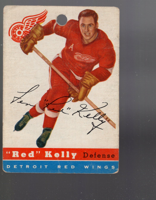 4 Johnny Wilson - 1954 Topps Hockey Cards (Star) Graded VGEX