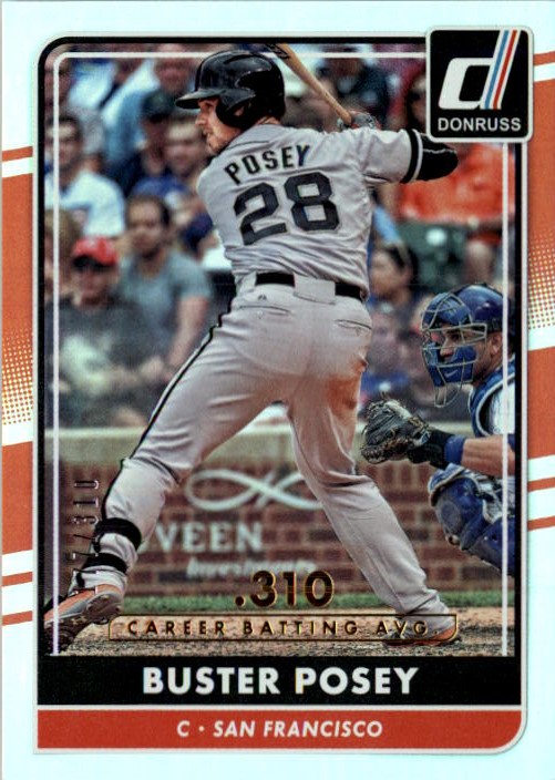2016 Donruss Stat Line Career #64 Buster Posey/310 - NM-MT