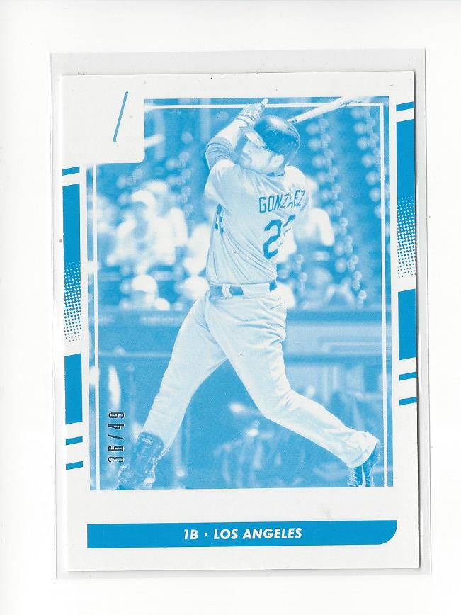 2016 Donruss Test Proof Cyan #90 Adrian Gonzalez