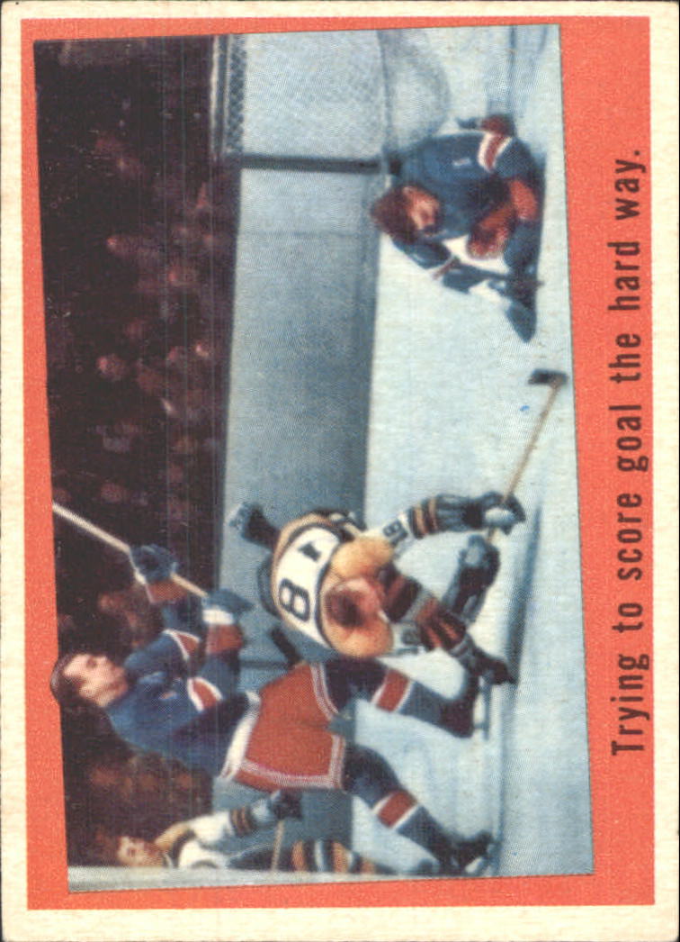 1959-60 Topps #54 Trying to Score/Norm Johnson/Gump Worsley/Harry Howell IA