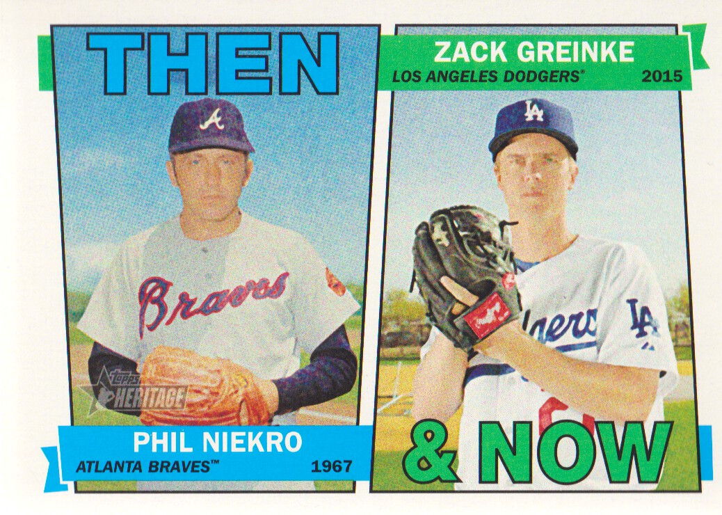 2016 Topps Heritage Then and Now #TANNG Phil Niekro/Zack Greinke