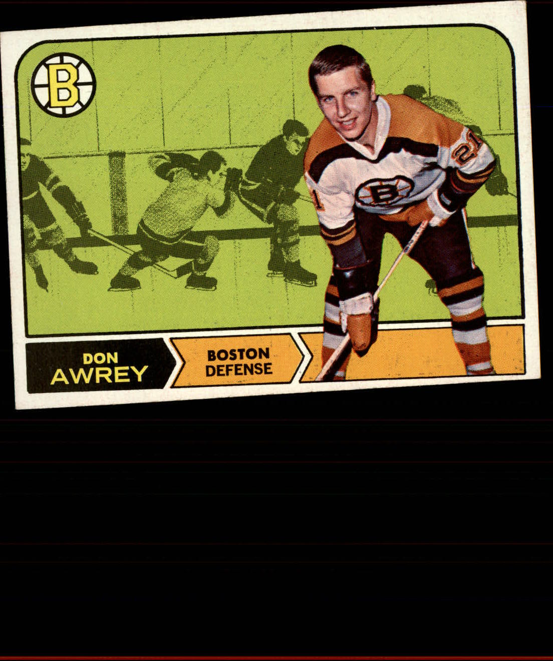 1968-69 Topps #3 Don Awrey UER/(Photo actually/Skip Krake)