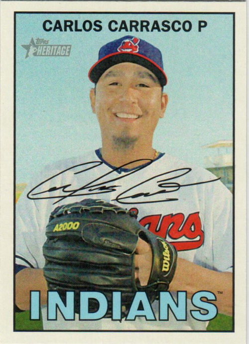 2016 Topps Heritage Gum Stained Back #121 Carlos Carrasco