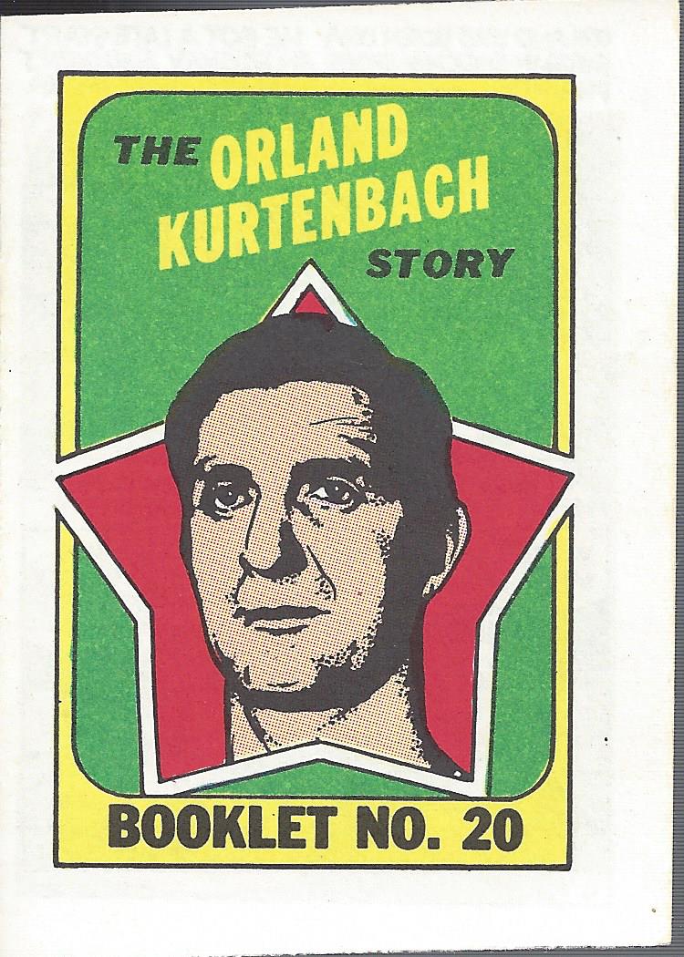 1971-72 O-Pee-Chee/Topps Booklets #20 Orland Kurtenbach