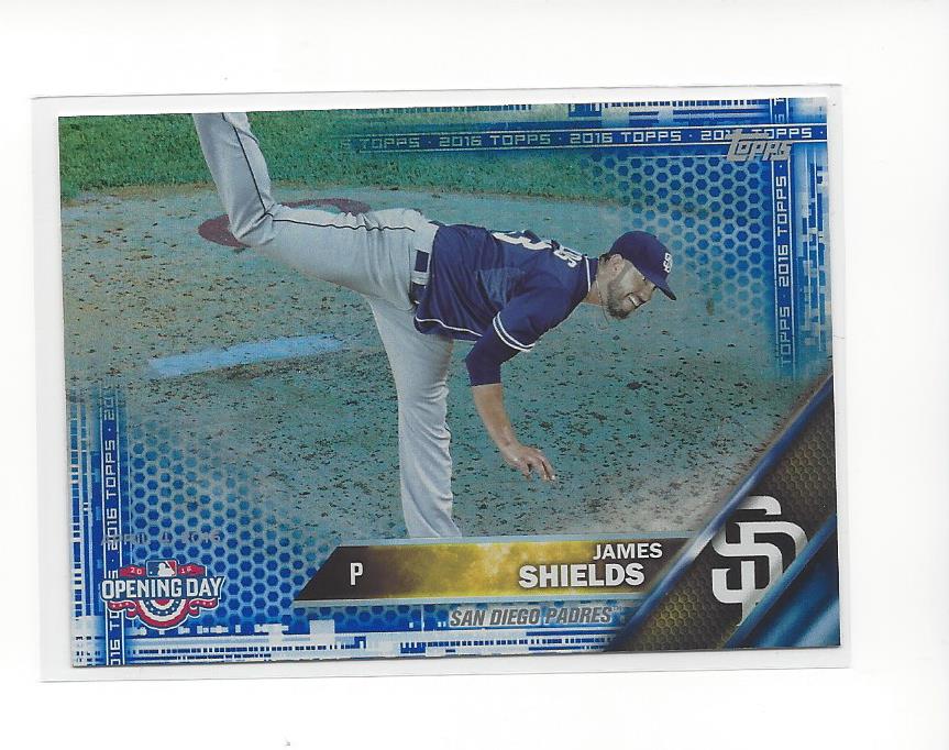 2016 Topps Opening Day Blue Foil #OD14 James Shields