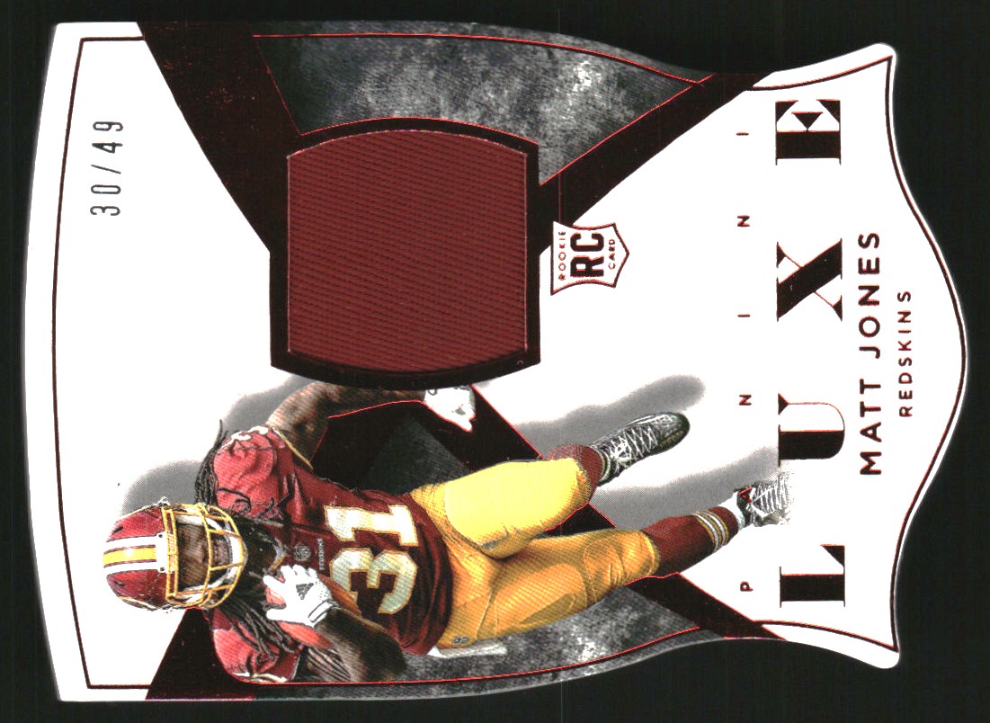 2015 Panini Luxe Memorabilia Die Cuts Prime Red #99 Matt Jones/49