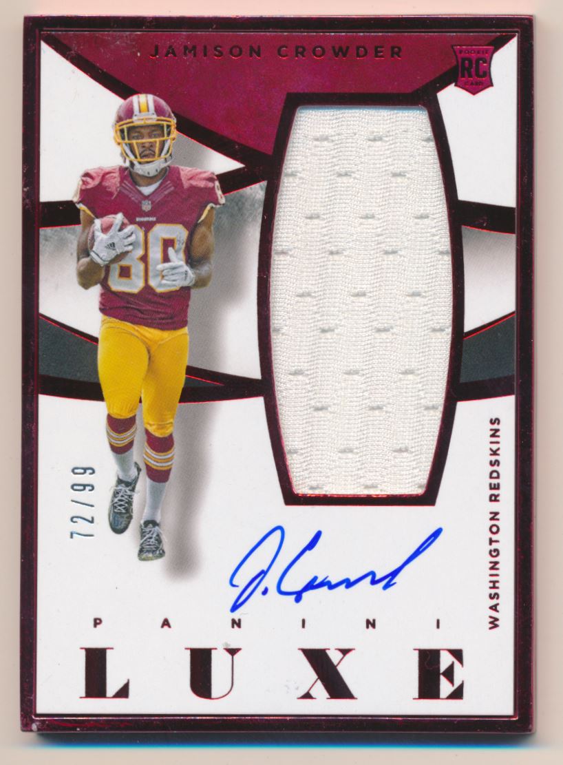 2015 Panini Luxe Rookie Memorabilia Autographs #22 Jamison Crowder
