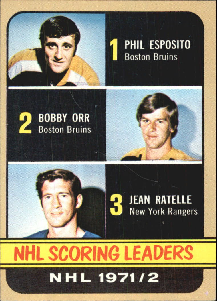 1972-73 Topps #63 Scoring Leaders DP/Phil Esposito/Bobby Orr/Jean Ratelle