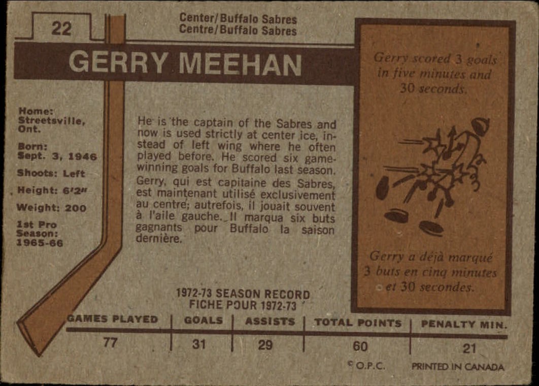 1973-74 O-PEE-CHEE HOCKEY ASSORTED SINGLES U-PICK - Picture 13 of 67