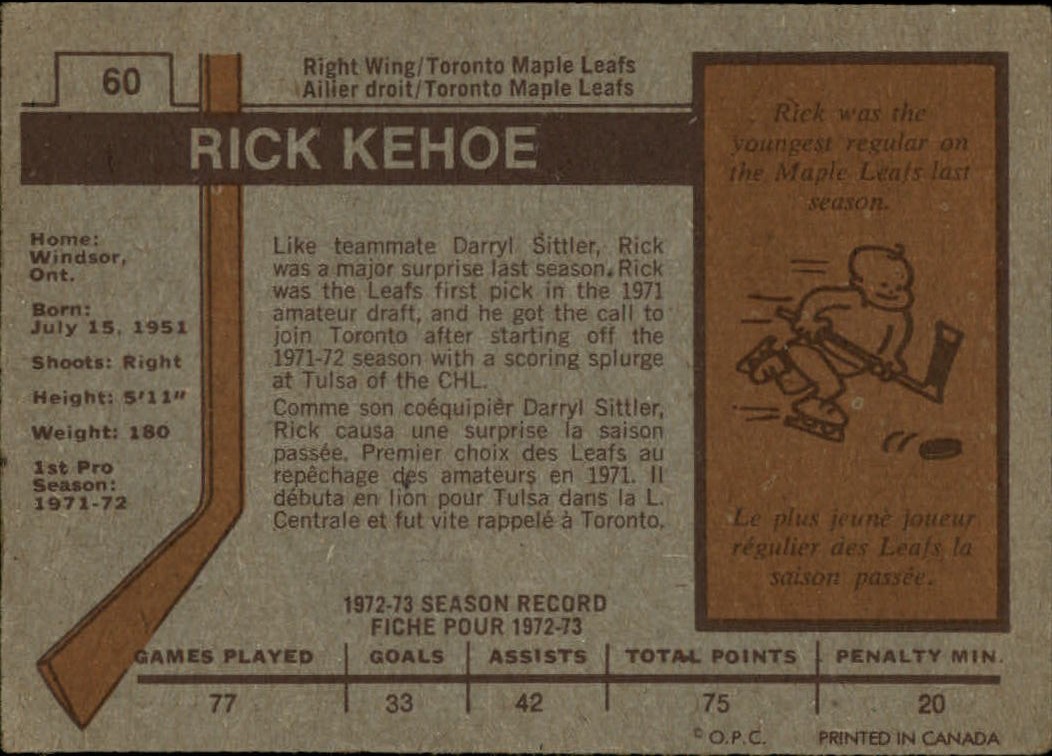 1973-74 O-PEE-CHEE HOCKEY ASSORTED SINGLES U-PICK - Picture 29 of 67