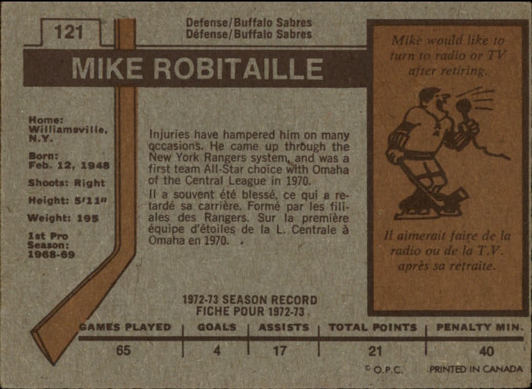 1973-74 O-PEE-CHEE HOCKEY ASSORTED SINGLES U-PICK - Picture 43 of 67