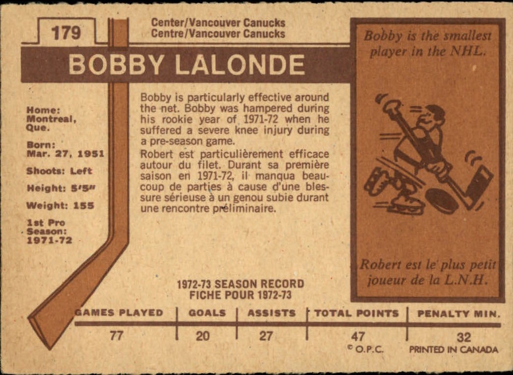 1973-74 O-PEE-CHEE HOCKEY ASSORTED SINGLES U-PICK - Picture 59 of 67