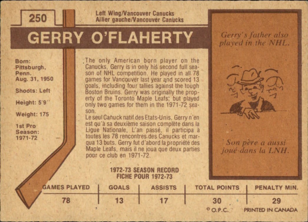 1973-74 O-PEE-CHEE HOCKEY ASSORTED SINGLES U-PICK - Picture 67 of 67