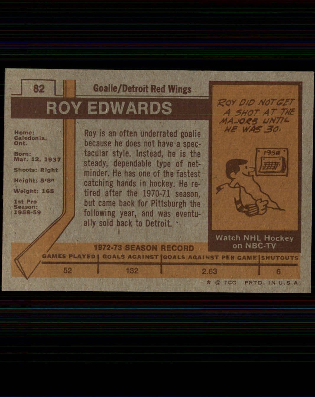 1973-74 Topps #82 Roy Edwards DP back image