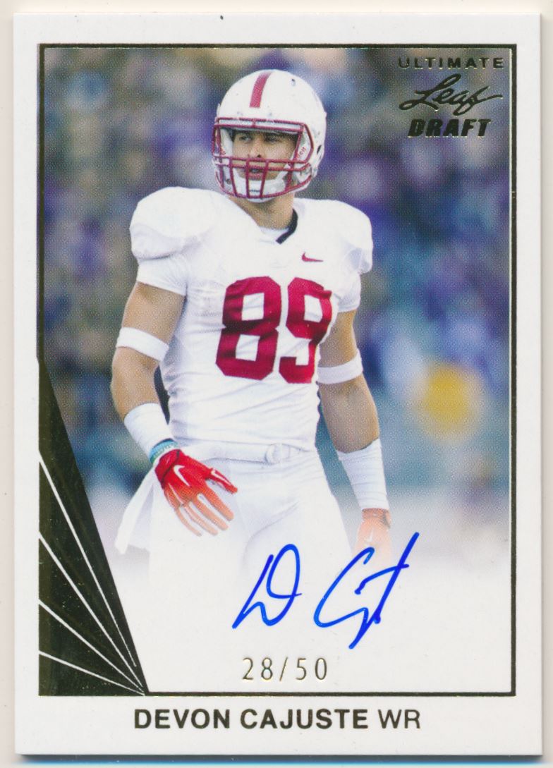 2016 Leaf Ultimate Draft Gold #BADC1 Devon Cajuste/50
