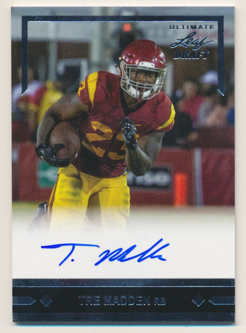 2016 Leaf Ultimate Draft '91 Rookie Autographs #GLRTM1 Tre Madden