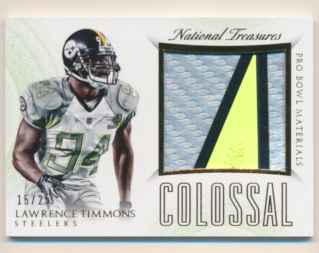 2015 Panini National Treasures Colossal Pro Bowl Materials Prime #CPMLT Lawrence Timmons/25