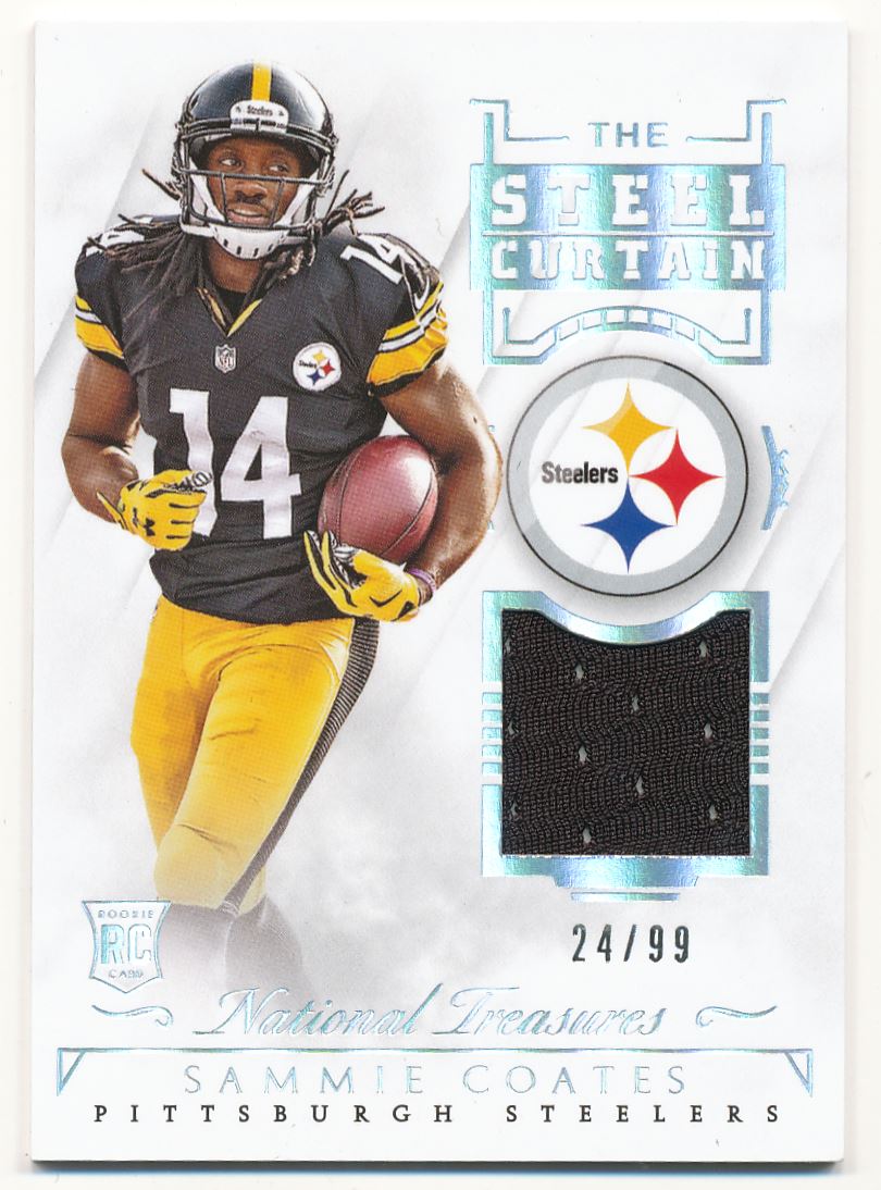2015 Panini National Treasures Steel Curtain Memorabilia #SCSC Sammie Coates/25