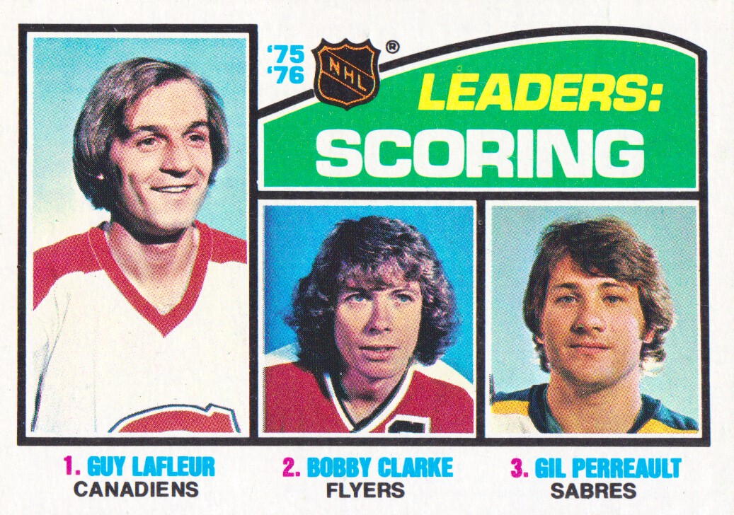 1976-77 Topps #3 Scoring Leaders/Guy Lafleur/Bobby Clarke/Gilbert Perreault