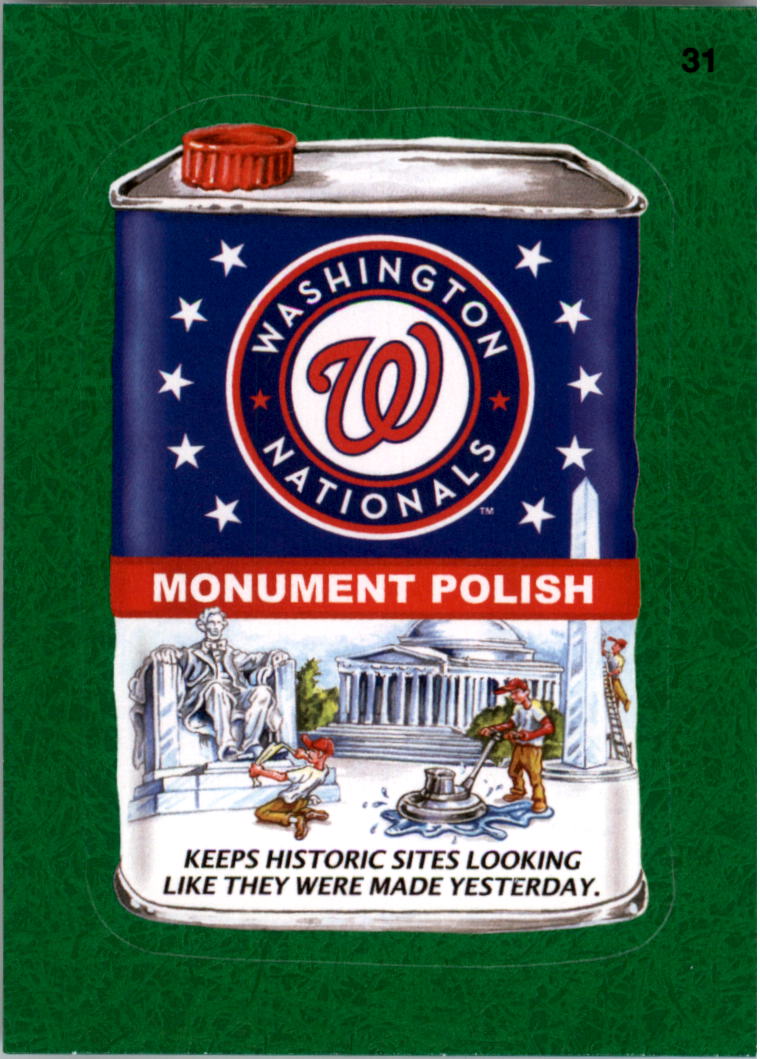 2016 Wacky Packages MLB Grass #31 Nationals Monument Polish