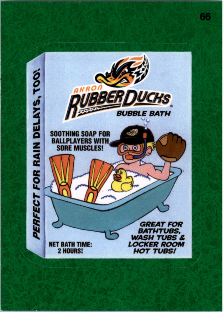 2016 Wacky Packages MLB Grass #66 Akron Rubber Ducks Bubble Bath