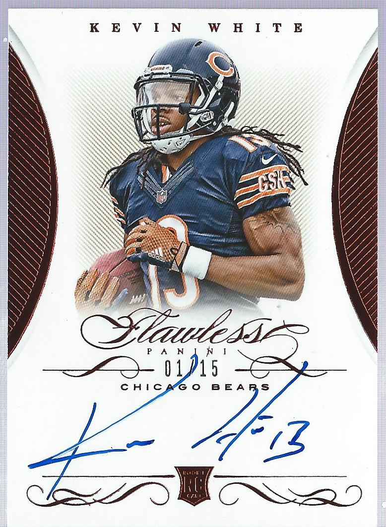 2015 Panini Flawless Progressions Signatures Ruby #FPSKW Kevin White