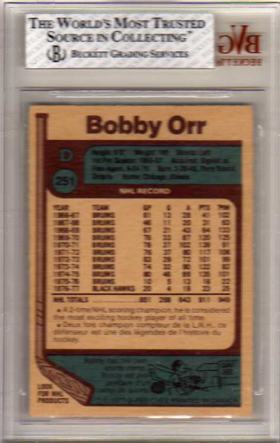 1977-78 Topps #251 Bobby Orr back image